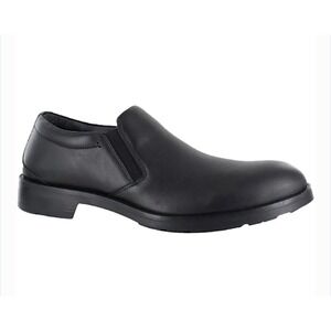 Naot Mens Manhattan Black Leather Shoe US 12 Slip On Comfort Padded Heel‎